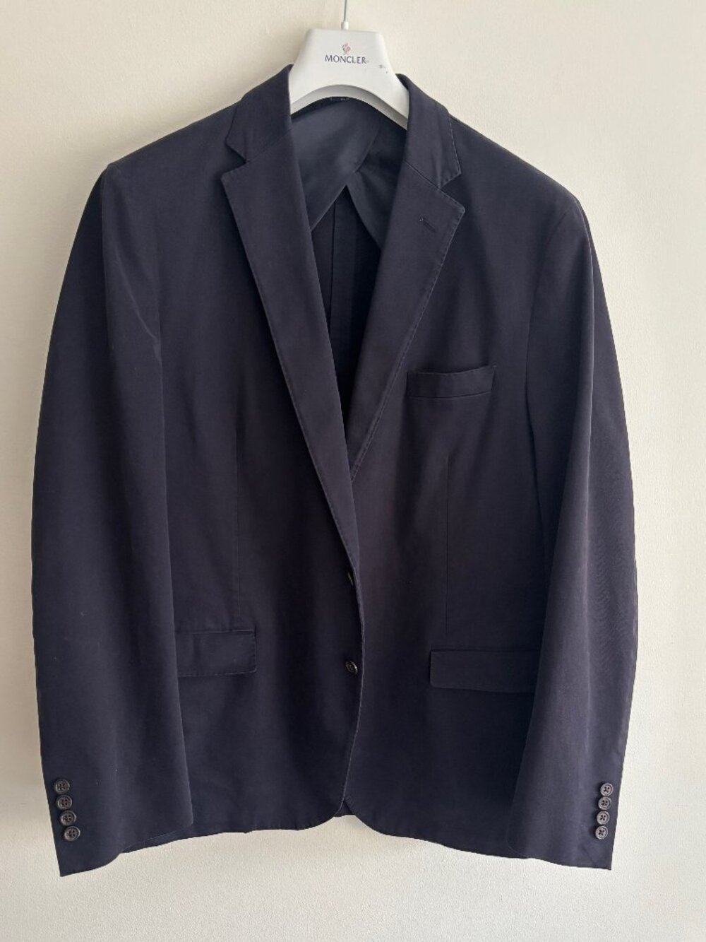 $945 Polo Ralph Lauren Unstructured Navy Cotton Sport Coat/Blazer -- 46R